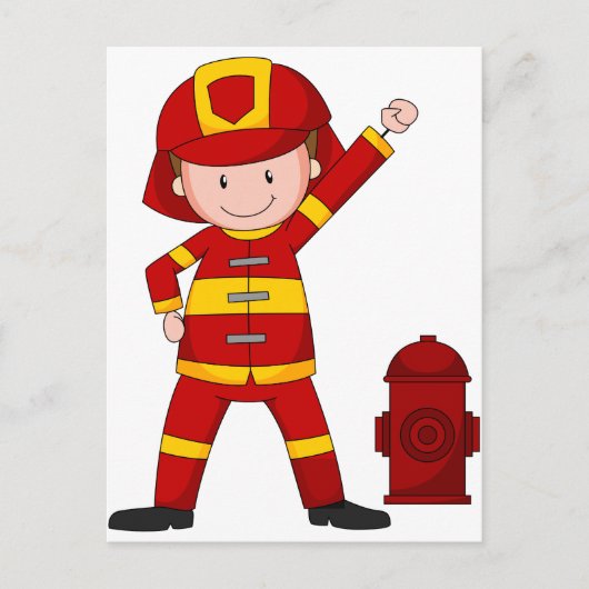 Feuerwehrmann Postkarte (Vorderseite)