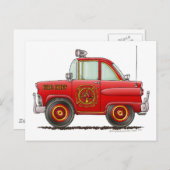 Feuerwehrmann Postkarte (Vorne/Hinten)