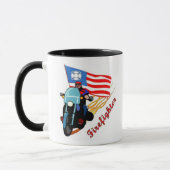 Feuerwehrmann-Radfahrer-Tasse Tasse (Links)