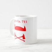 Feuerwehrmann Red Devil Horns Custom Coffee Kaffeetasse (Vorderseite Links)