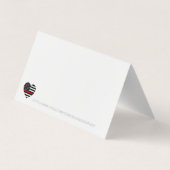 Feuerwehrmann Red Line Feuerwehr Vielen Dank Visitenkarten (Rückseite)