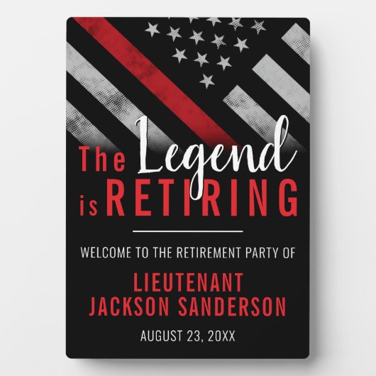 Feuerwehrmann Red Line Flagge Feuerwehrmann Fotoplatte (Vorderseite)