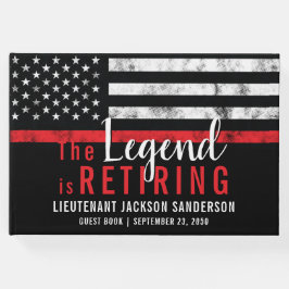 Feuerwehrmann Red Line Flagge Feuerwehrmann Gästebuch