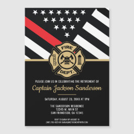 Feuerwehrmann Red Line Flagge Feuerwehrmann Magneteinladung