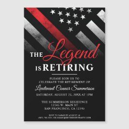 Feuerwehrmann Red Line Flagge Feuerwehrmann Magneteinladung