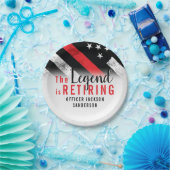 Feuerwehrmann Red Line Flagge Feuerwehrmann Pappteller (Party)