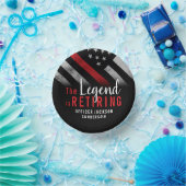 Feuerwehrmann Red Line Flagge Feuerwehrmann Pappteller (Party)