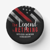 Feuerwehrmann Red Line Flagge Feuerwehrmann Pappteller (Vorderseite)