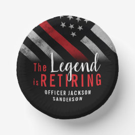 Feuerwehrmann Red Line Flagge Feuerwehrmann Pappteller