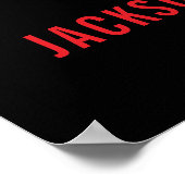 Feuerwehrmann Red Line Flagge Feuerwehrmann Poster (Ecke)