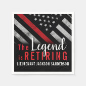 Feuerwehrmann Red Line Flagge Feuerwehrmann Serviette (Vorderseite)