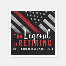 Feuerwehrmann Red Line Flagge Feuerwehrmann Serviette