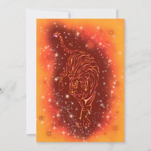 Feuerwehrmann rennt in der Starry Night - Geburtst (Rückseite)