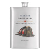 Feuerwehrmann-Rentnerhelm Mut Ehre Flachmann (Vorderseite)