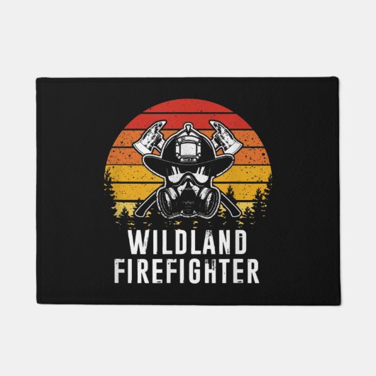 Feuerwehrmann Reto Sunset Feuerwehrmann Fußmatte (Vorderseite)