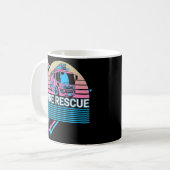 Feuerwehrmann Retro Feuerwehr Kaffeetasse (Vorderseite Links)