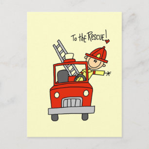 Feuerwehrmann Retter T-Shirts und Geschenke Postkarte
