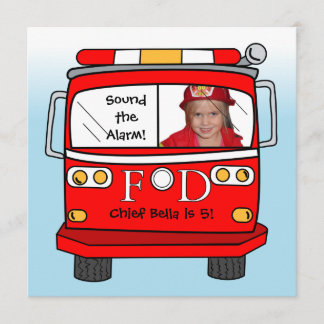 Feuerwehrmann-Rettungs-Foto-kleiner Einladung