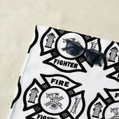 Feuerwehrmann-Rettungs-Logo Strandtuch (Beispiel)