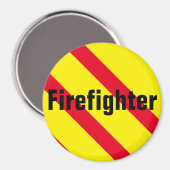 Feuerwehrmann rot/gelb/schwarz magnet (Vorderseite/Rückseite)