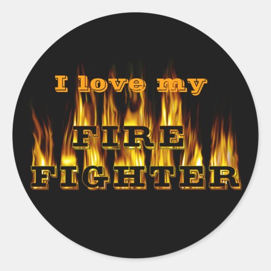 Feuerwehrmann Runder Aufkleber (Vorderseite)