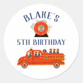 Feuerwehrmann Runder Aufkleber