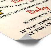 Feuerwehrmann sagt nicht Baby Clothespin Duschspie Poster (Ecke)