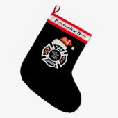 Feuerwehrmann Sankt Großer Weihnachtsstrumpf (Vorderansicht (hängend))