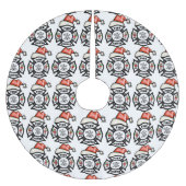 Feuerwehrmann Sankt Polyester Weihnachtsbaumdecke (Vorderseite)
