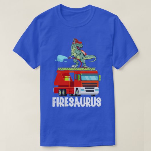 Feuerwehrmann Saurus Feuerwehrauto Feuerwehrmann D T-Shirt (Design vorne)