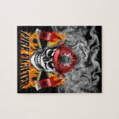 Feuerwehrmann-Schädel 4 und lodernde Äxte Puzzle (Horizontal)