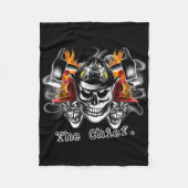 Feuerwehrmann-Schädel: Der Leiter Fleecedecke (Vorderseite)