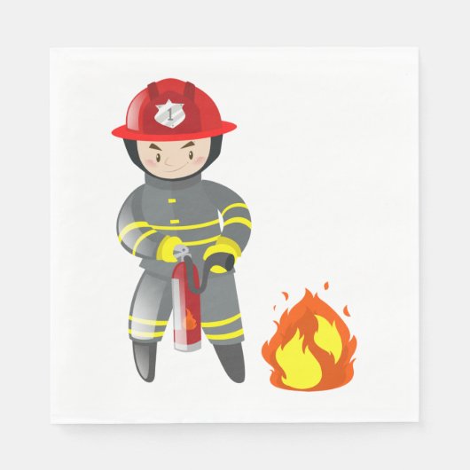 Feuerwehrmann Serviette (Vorderseite)