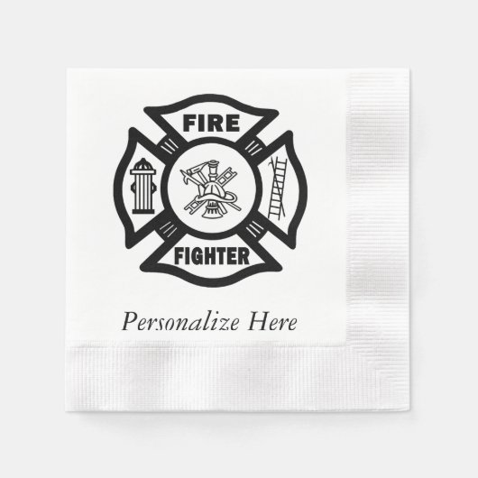 Feuerwehrmann Serviette (Vorderseite)