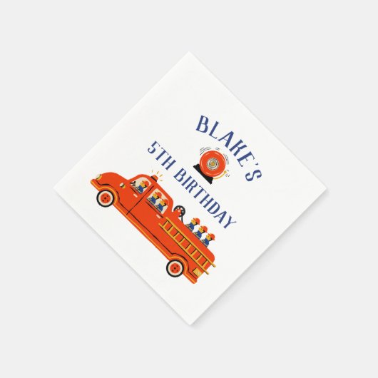 Feuerwehrmann Serviette (Ecke)