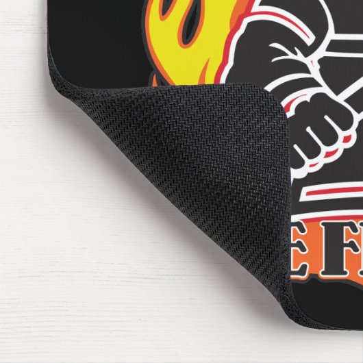 Feuerwehrmann-Silhouette Mousepad (Ecke)