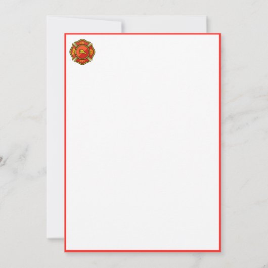 Feuerwehrmann Sound Dankeskarte (Rückseite)