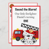 Feuerwehrmann Sound Einladung (Vorne/Hinten)