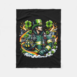 Feuerwehrmann St Patricks Day Männer Feuerwehrtrup Fleecedecke