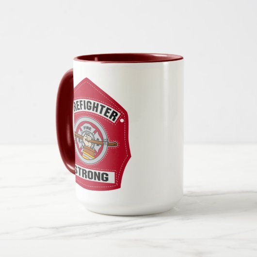 Feuerwehrmann stark tasse (Vorderseite Links)