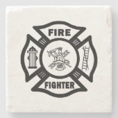 Feuerwehrmann Steinuntersetzer (Vorderseite)