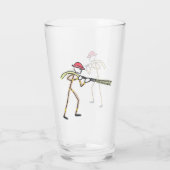 Feuerwehrmann Stickman Glas (Rückseite)