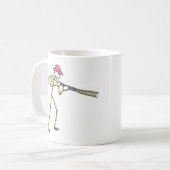 Feuerwehrmann Stickman Kaffeetasse (Vorderseite Links)