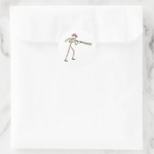 Feuerwehrmann Stickman Runder Aufkleber (Tasche)