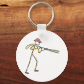 Feuerwehrmann Stickman Schlüsselanhänger (Rückseite)