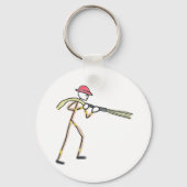 Feuerwehrmann Stickman Schlüsselanhänger (Rückseite)
