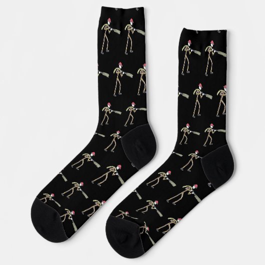 Feuerwehrmann Stickman Socken (Linkes Detail)