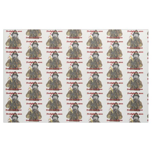 Feuerwehrmann Stoff (Fat Quarter (45,7 x 55,9 cm))