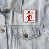 Feuerwehrmann-Strichmännchen Button (Beispiel)