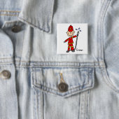 Feuerwehrmann-Strichmännchen Button (Beispiel)